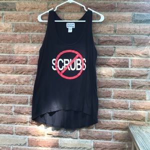 No scrubs black tank